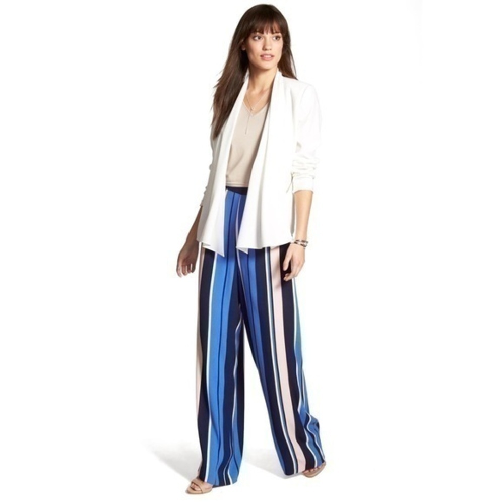 Trouvé | High Rise Stripe Wide Leg Pants